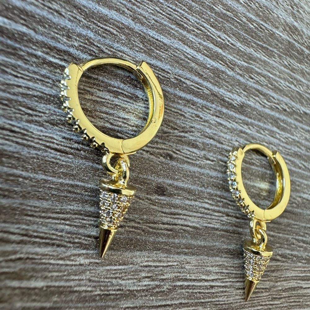 Stackable hoop earrings N661 - Picture 5 of 7